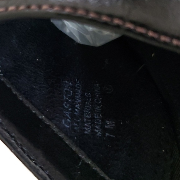 Mudd brown faux leather embroidered slip on mules, 2" block heel, women'… - Picture 8 of 9